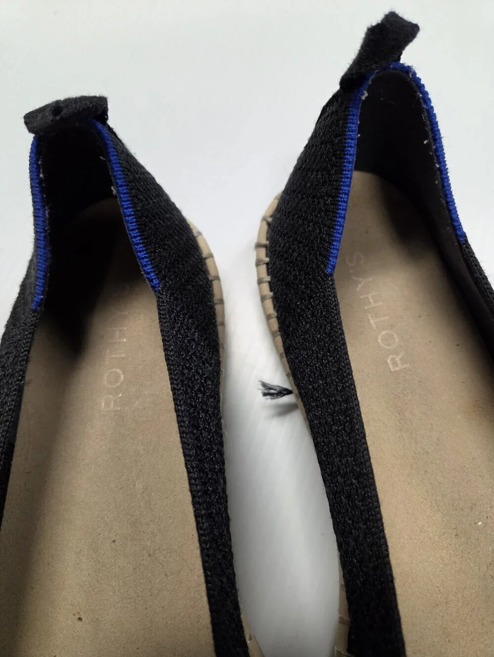 Rothy’s Women’s Boardwalk Espadrille Flats Black Knit Size 11.5